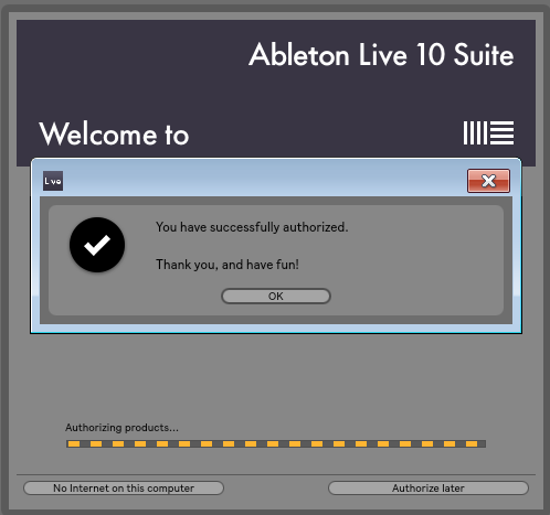 Ableton 10 Offline Authorization Mac This Authorization Is Invalid